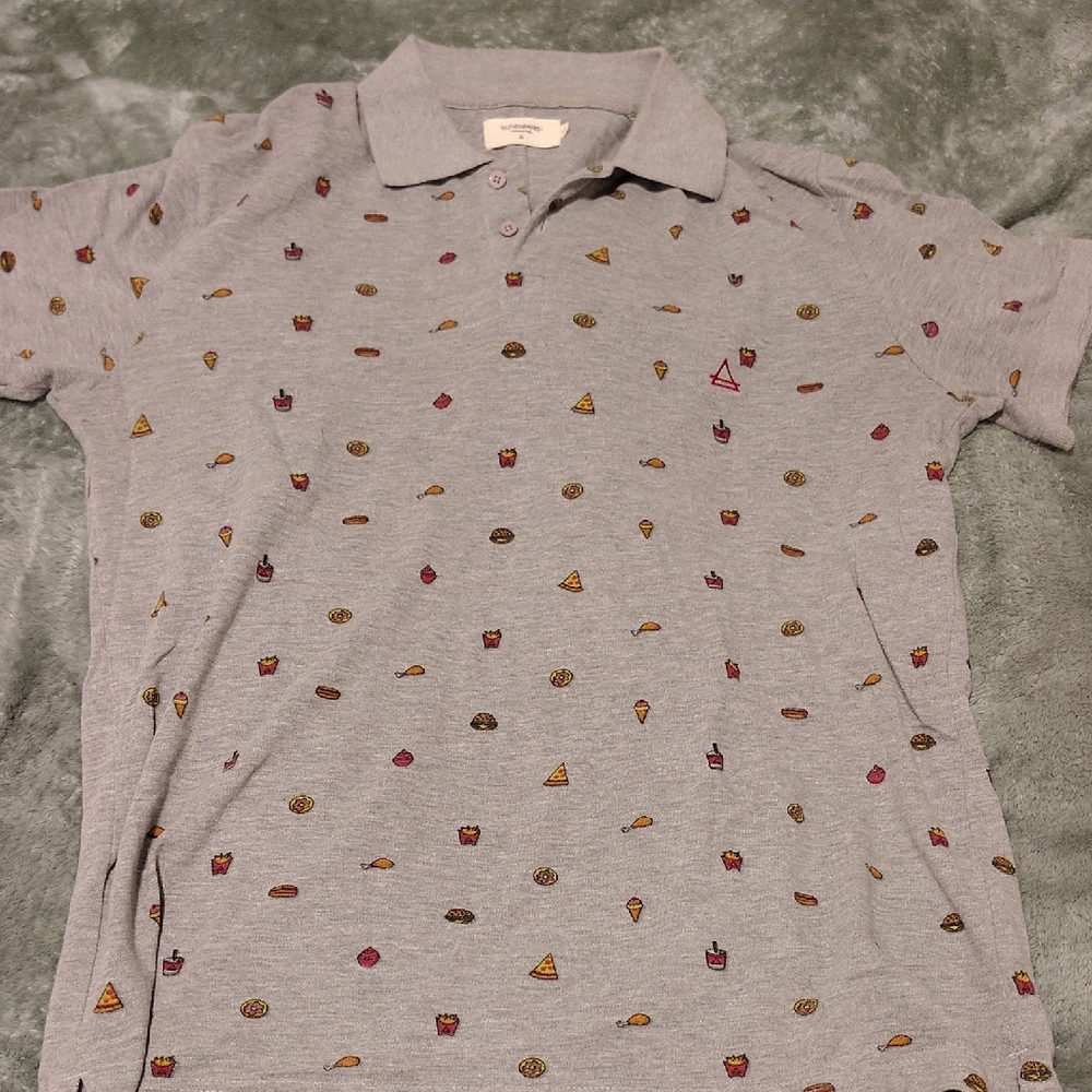 Eleven Paris Light Gray Polo with Multicolor Icons